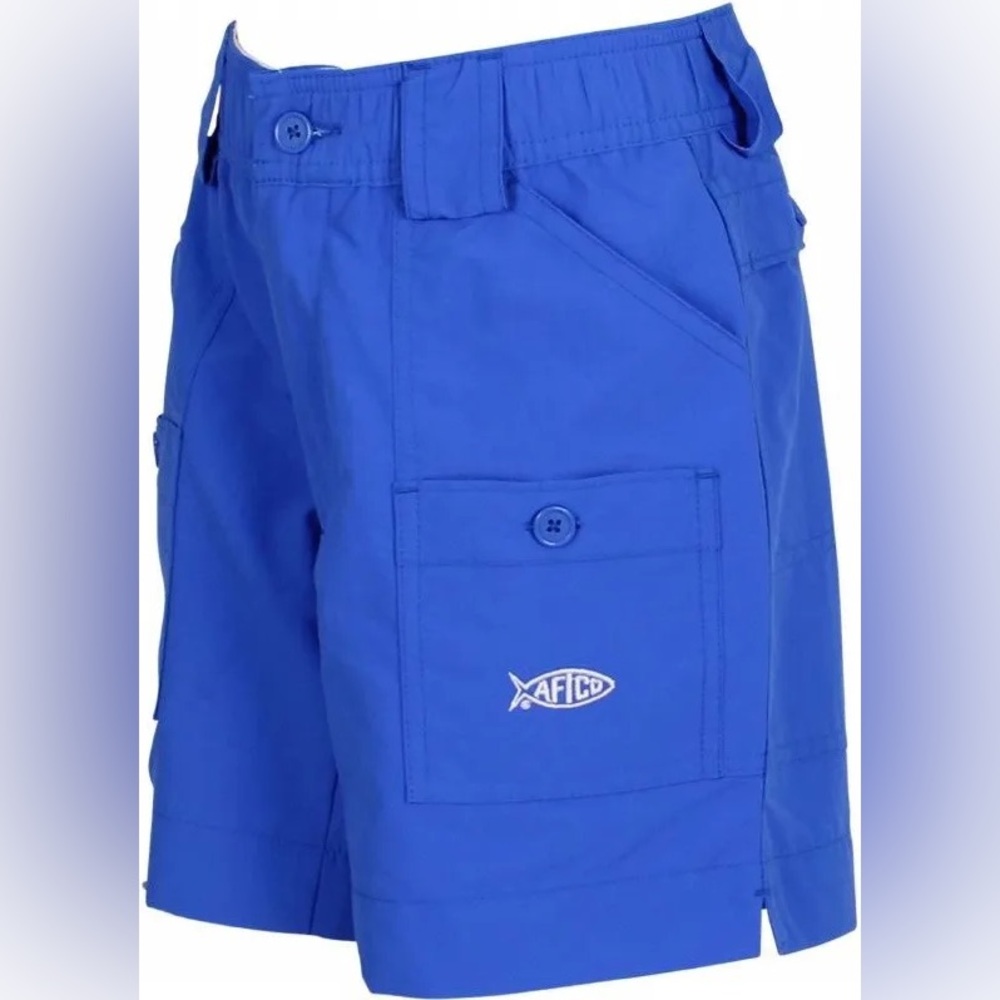 AFTCO Men’s Royal Blue Original Fishing Shorts Size 28 NWT